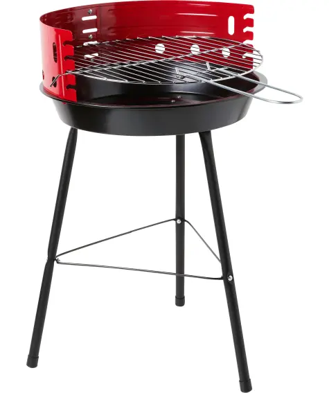 Holzkohlegrill in runder Form