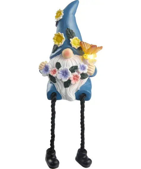 Solarleuchte Wichtel mit hängenden Beinen