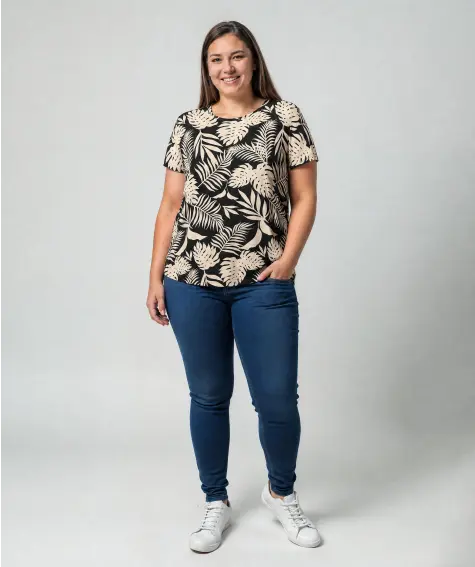 Viskose-Shirt Kurzarm
