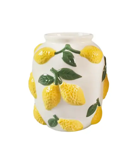 Keramikvase Früchte