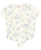 Newborn Musselin- Wickelbody Meerestiere offwhite
