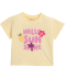 T-Shirt mit gestickten Applikationen Beige