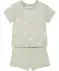 Baby T-shirt + mousseline korte broek palmbomen mintgroen