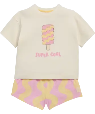 T-Shirt + Sweatshorts aus Baumwolle