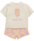 T-Shirt + Sweatshorts aus Baumwolle pink