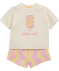 T-Shirt + Sweatshorts aus Baumwolle pink