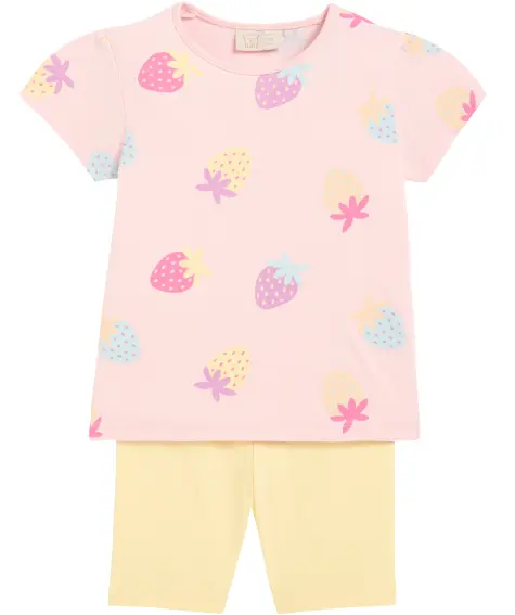 T-Shirt + Leggings Erdbeeren