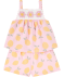Musselin-Top + Shorts Zitronen hellrosa