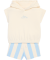 Bluza frotte + szorty złamana biel