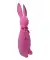 Deko-Hase mit Satinschleife pink