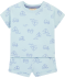 Newborn T-Shirt + Shorts mit Meeresmotiven hellblau