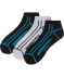 Sport sneakersokken met geribde boord zwart/blauw
