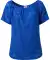 Shirt met Carmen-hals blauw
