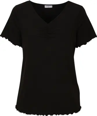 T-shirt geribbeld