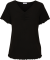 T-shirt geribbeld zwart