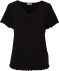 Geripptes Shirt schwarz