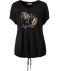 T-Shirt mit Tunnelzug schwarz