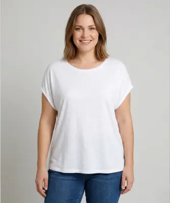 T-shirt met vleermuismouwen
