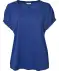 T-shirt met vleermuismouwen blauw
