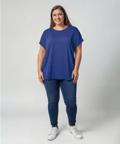 T-shirt met vleermuismouwen