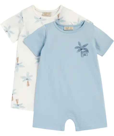Pasgeboren rompers met palmbomen