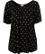 Shirt met Carmen-hals zwart/beige