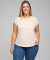 T-shirt met vleermuismouwen creme