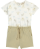 Newborn Body + Musselin-Shorts hellgrün