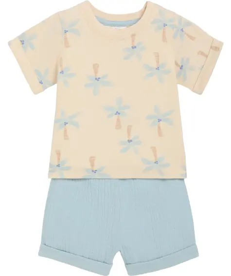 T-Shirt + Musselin-Shorts