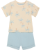 T-Shirt + Musselin-Shorts hellblau