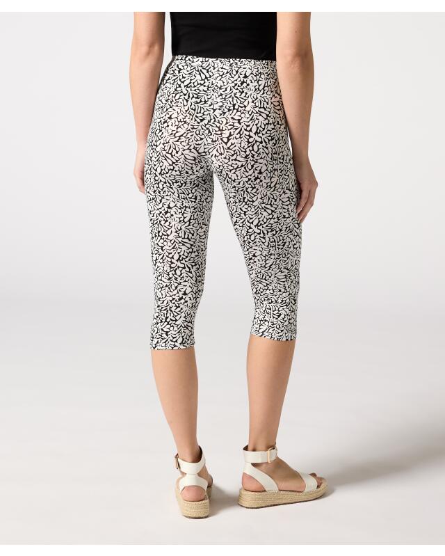 Viscose leggings for women, black printed (KiK Viskose-Leggings (schwarz bedruckt)) — KiK, authentic German product in Morocco