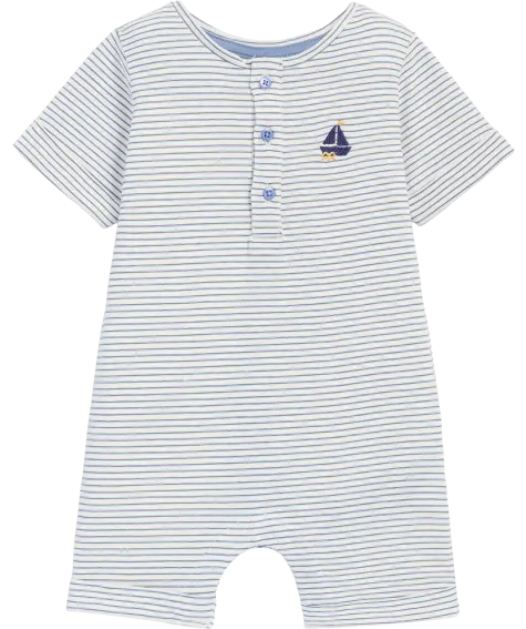 Newborn Strampler Segelboot