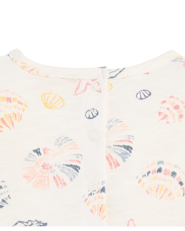 Newborn rompers with shells for girls, off-white (KiK Newborn Baby-Spieler mit Muscheln (offwhite)) — KiK, authentic German product in Morocco