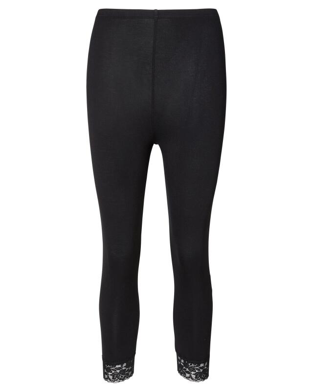 Leggings with lace hem for women, black (KiK Leggings mit Spitzensaum (schwarz)) — KiK, authentic German product in Morocco