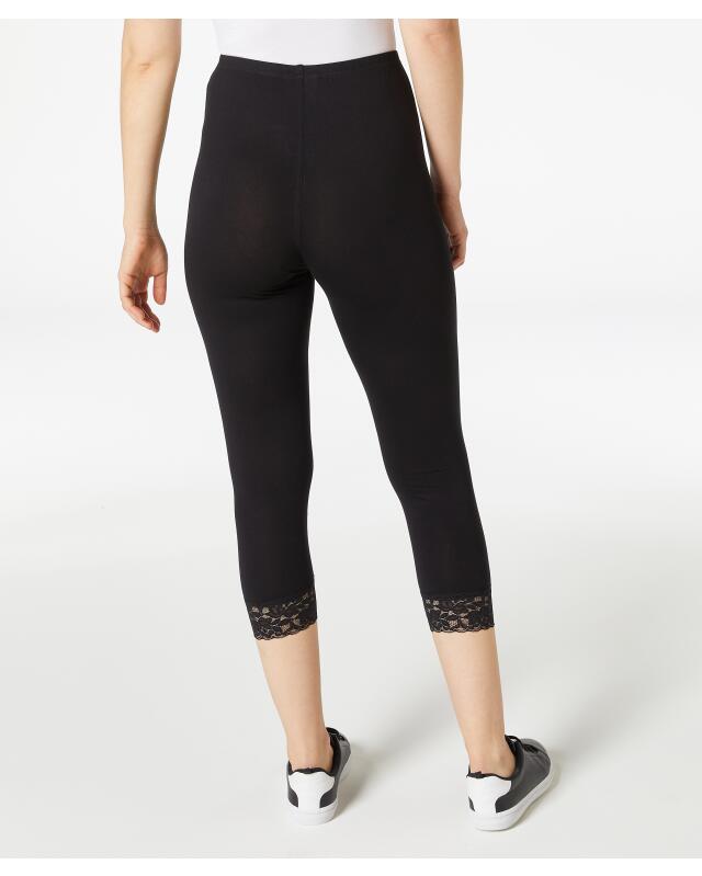 Leggings with lace hem for women, black (KiK Leggings mit Spitzensaum (schwarz)) — KiK, authentic German product in Morocco