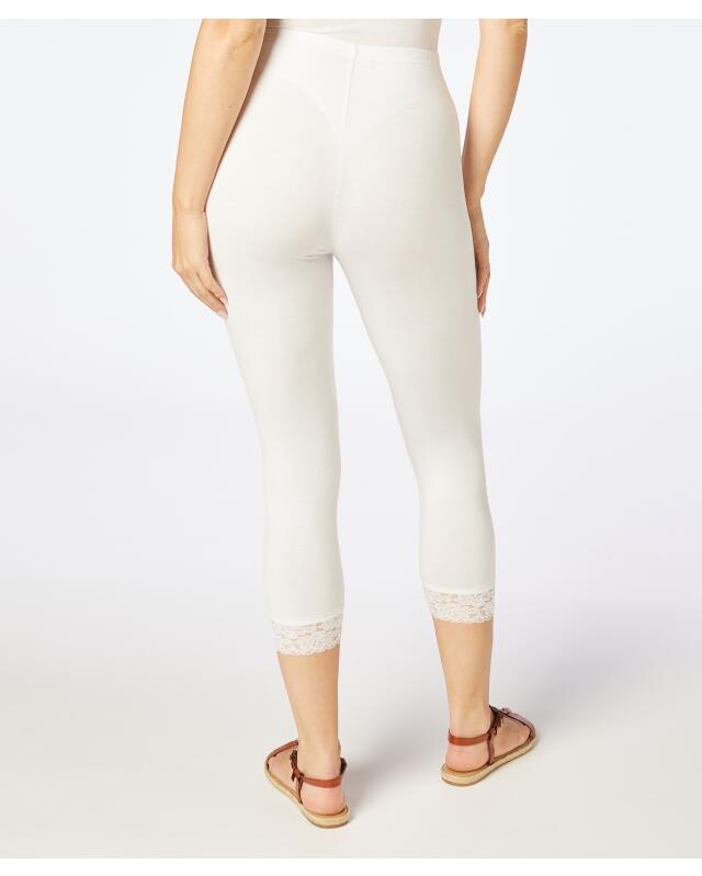 Leggings with lace hem for women, white (KiK Leggings mit Spitzensaum (weiß)) — KiK, authentic German product in Morocco