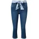 Capri-Jeans mit Stoffgürtel
