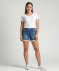Jeans-Shorts mit Spitze jeansblau