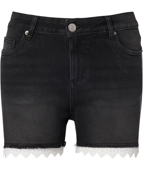 Short denim en kant