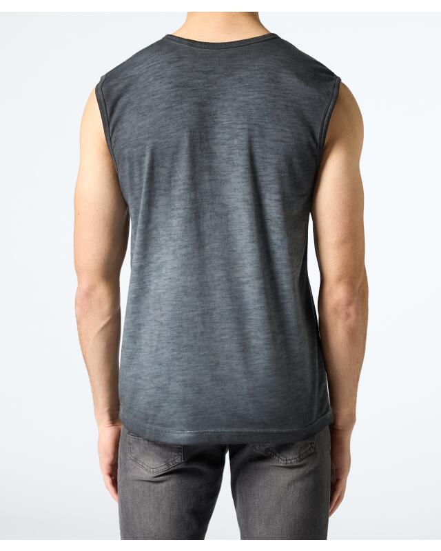 Débardeur à imprimé devant homme, noir (KiK Tanktop mit Frontprint (schwarz)) — KiK, produit allemand authentique au Maroc