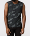 Dunkles Tanktop schwarz bedruckt