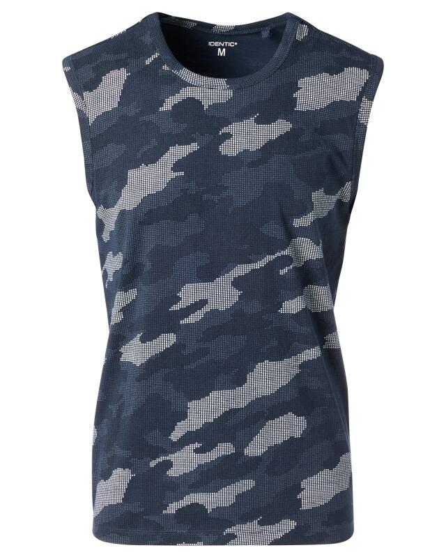 Débardeur camouflage homme, bleu marine imprimé (KiK Tanktop Camouflage (dunkelblau bedruckt)) — KiK, produit allemand authentique au Maroc