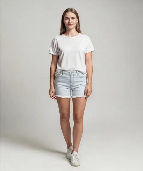 Jeans-Shorts mit Destroyed-Effekten
