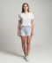 Jeans-Shorts mit Destroyed-Effekten jeansblau hell
