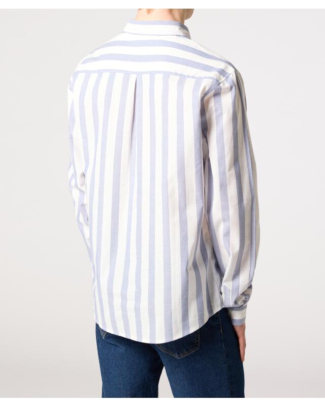 Chemise rayée homme, bleu/blanc (KiK Weiß/Blau gestreiftes Hemd (blau/weiß)) — KiK, produit allemand authentique au Maroc