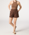 Shorts mit aufgesetzten Seitentaschen braun