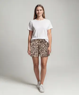 Shorts mit Leopardenmuster