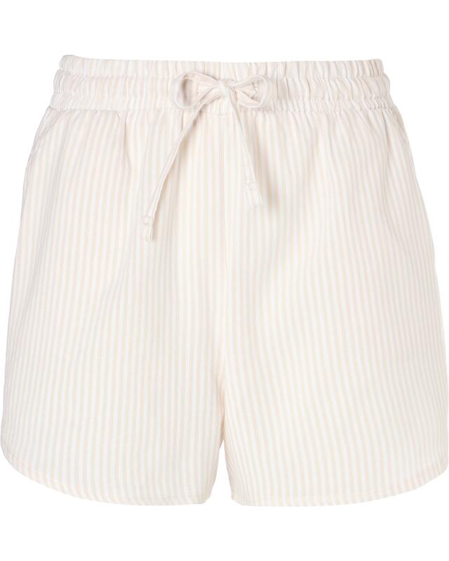 Short à rayures femme, beige/blanc (KiK Gestreifte Shorts (beige/weiß)) — KiK, produit allemand authentique au Maroc