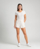 Gestreifte Shorts beige/weiß