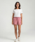 Shorts aus Viskose dunkelrosa